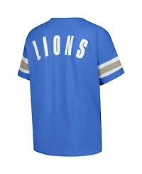 Fanatics Women's Blue Detroit Lions Plus Redzone Notch Neck T-Shirt