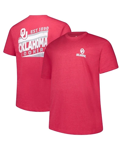 Fanatics Men's Crimson Oklahoma Sooners Big Tall Ideal Faded T-Shirt