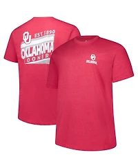 Fanatics Men's Crimson Oklahoma Sooners Big Tall Ideal Faded T-Shirt