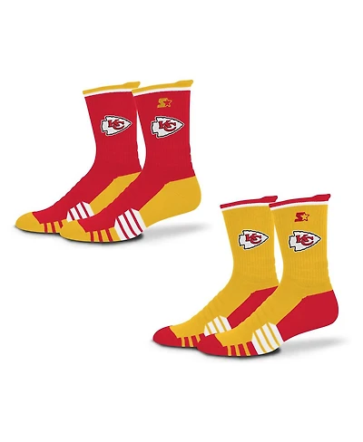 Starter Men's and Women's 2-Pack Red/Gold Kansas City Chiefs Breakaway Crew Sock