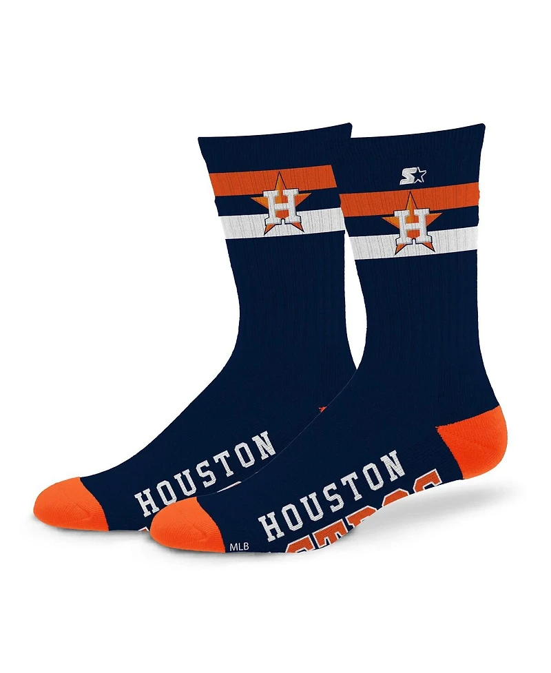 Starter Men's and Women's Houston Astros Team Color Two-Stripe Crew Socks