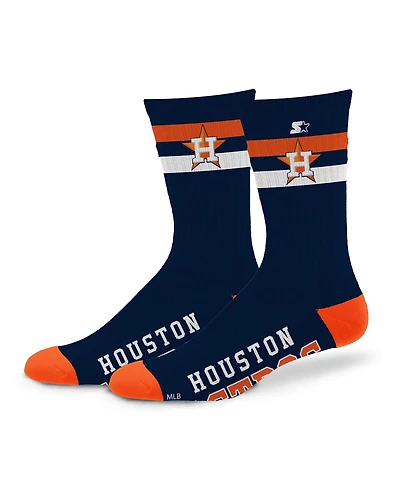 Starter Men's and Women's Houston Astros Team Color Two-Stripe Crew Socks