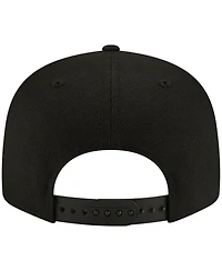 New Era Men's Sacramento Kings Black On Black 9FIFTY Snapback Hat