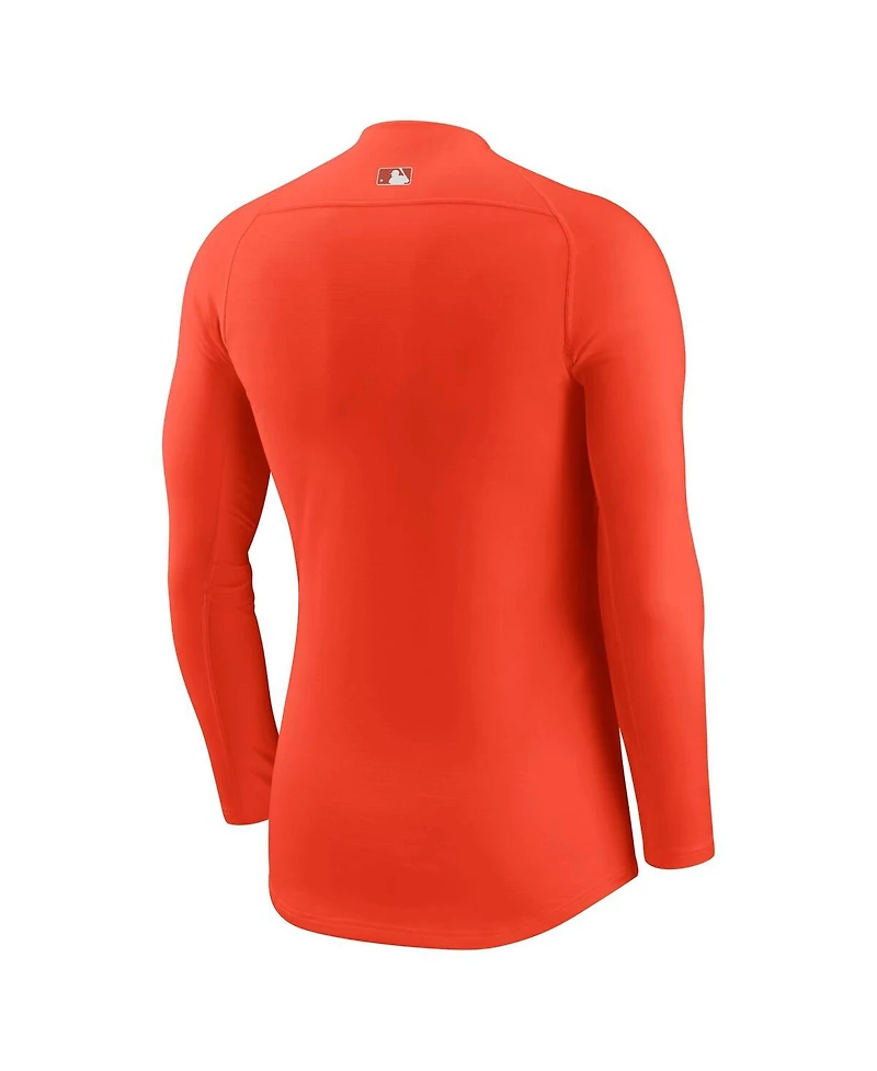 Nike Men's Orange San Francisco Giants City Connect Base Layer Raglan Long Sleeve Performance T-Shirt