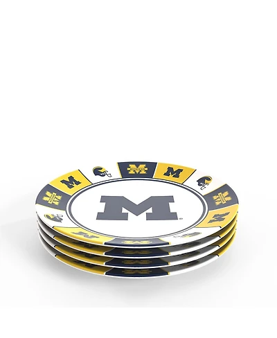 Tervis Michigan Wolverines Four-Piece Melamine Dinner Plate Set