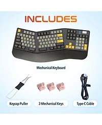 Delton KB450 Wireless Ergonomic Mechanical Keyboard