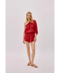 Labeca London Women's Capri Linen Shorts