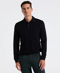 Perry Ellis Men's Long Sleeve Polo Shirt