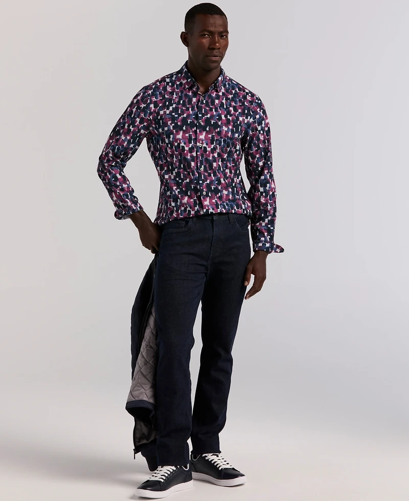 Perry Ellis Men's Long Sleeve Slim Fit Shirt