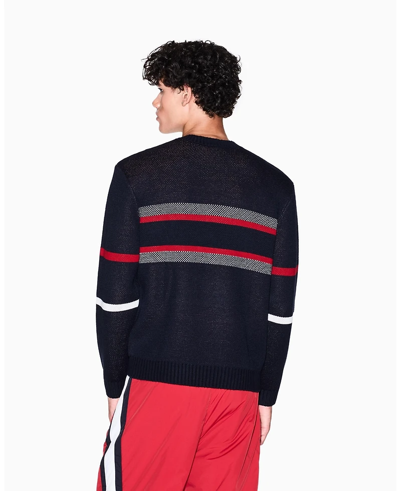 A|X Armani Exchange Men's Color Block Tape Sweater