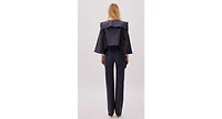 Labeca London Women's Midnight Wool Pinstripe Pants