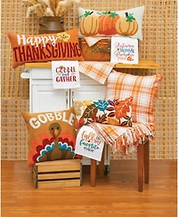 Falling Leaves 100% Cotton Handstitched Small Long Accent Pillow 10" x 20"