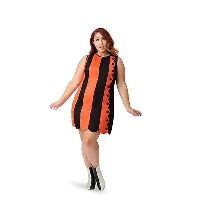 Smak Parlour Plus Size 1960s Scallop Mini Shift Dress