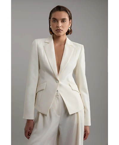 Karen Millen Women's Crepe Blazer Jacket