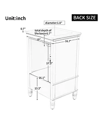 Casainc 20" Bathroom Vanity with Sink, Cabinet Doors, Drawer and Adjustable Foot Pads