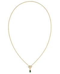 Kendra Scott Malachite & Imitation Pearl 14K Gold Plated Over Brass Daphne Link and Chain Necklace