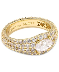 Kendra Scott Cubic Zirconia 14K Gold Plated Over Brass Bella Band Ring