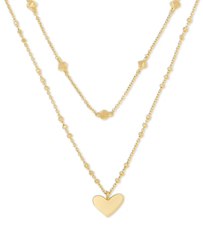 Kendra Scott 14K Gold Plated Over Brass Ari Heart Multi Strand Necklace