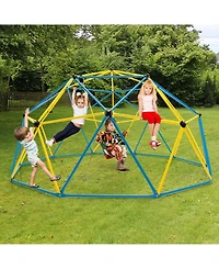 Sugift 10 Feet Dome Climber with Swing and 800 Lbs Load Capacity