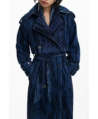 Desigual Women's Degraded denim trench coat