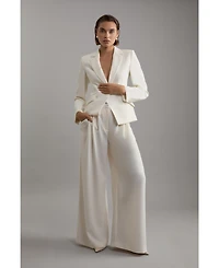 Karen Millen Women's Pleat Detail Wide Leg Pants