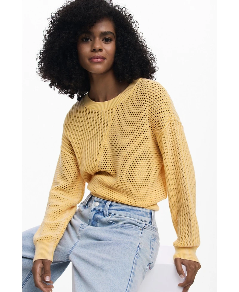 Desigual Women's Embroidered knit sweater