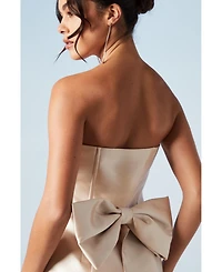 Coast Women's Bandeau Twill Bow Back Bridesmaids Dress