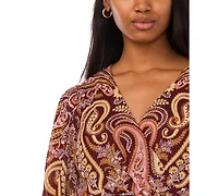 Msk Women's Long Sleeve Belted Maxi Dress
