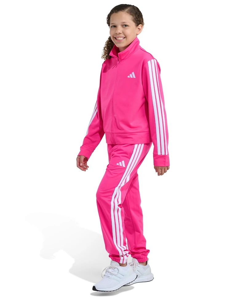 Adidas Big Girls S-xl Two Piece Event Tricot Full-Zip Jacket and Joggers Set