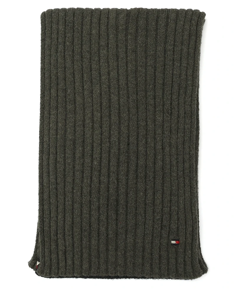Tommy Hilfiger Men's 2-Piece Wide Rib Global Stripe Cuff Beanie and Scarf Set