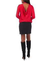 1.state Women's Open Back Long Sleeve Top