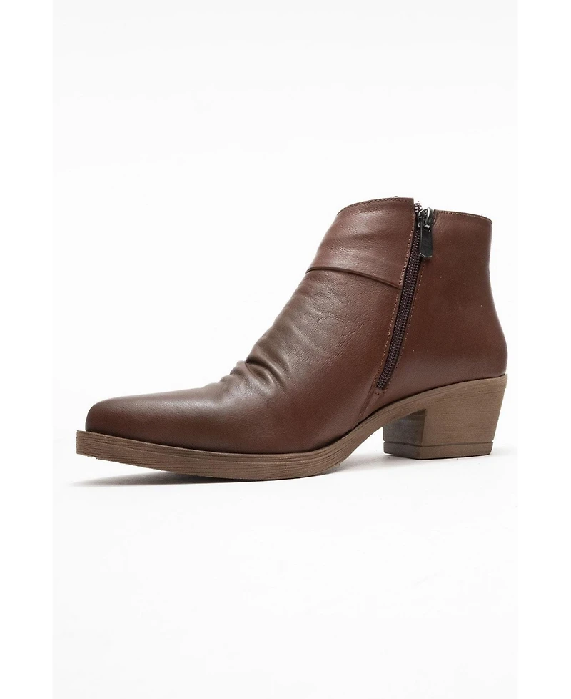 Forever & Always Shoes Rule Leather Chunky Boot (Women)