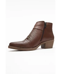 Forever & Always Shoes Rule Leather Chunky Boot (Women)