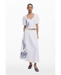 Desigual Women's Embroidered midi skirt