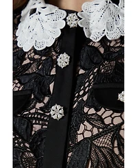 Coast Women's Short Sleeve Lace Shirt Dress