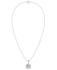 Macy's White Diamond Pendant Necklace (1/4 ct. t.w.) in Sterling Silver