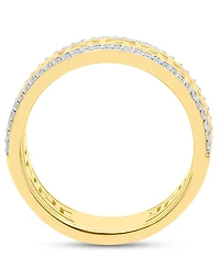 Macy's White Diamond Ring (1/4 ct. t.w.) 14K Gold Plated with Sterling Silver