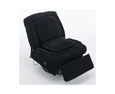 Casainc 360°Swivel Rocking Recliner Sofa With Adjustable Backrest and Footrest pillows