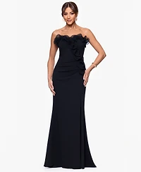 Xscape Petite Strapless Long Sheath Dress