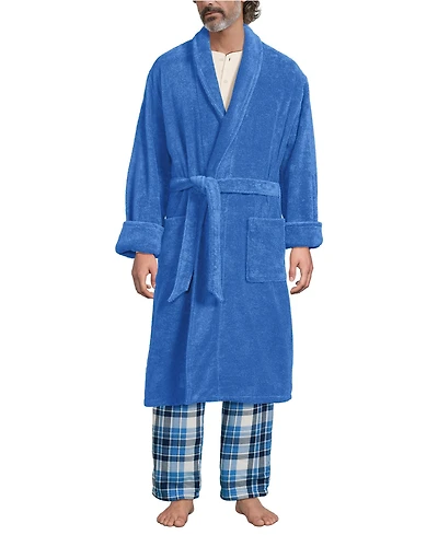 Lands' End Big & Tall Calf Length Turkish Terry Robe