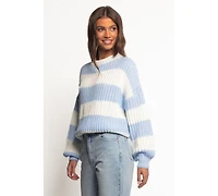 Petal and Pup Courtney Thick Stripe Knit Sweater - Blue Cream
