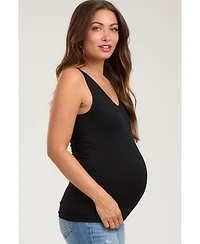Pinkblush Maternity Black Sleeveless Fitted Tank Top