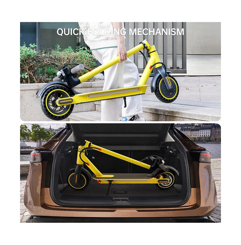 Artudatech 8.5-inch folding electric scooter with app, 350W, 35km range, 30km/h city commuting with lights