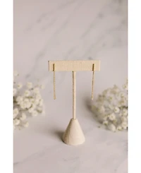 Untamed Petals Eternity Pave Linear Drop Earrings