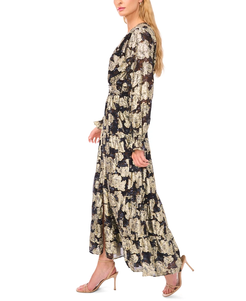 Msk Women's Long Sleeves Maxi Dress