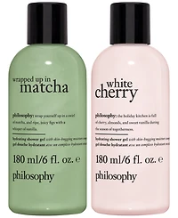 philosophy 2-Pc. White Cherry and Wrapped Up in Matcha Hydrating Shower Gel, Bubble Bath, & Shampoo Set, 6 oz.