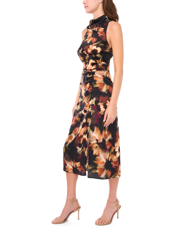 Parker Women's Mock Neck Side Ruched Dress