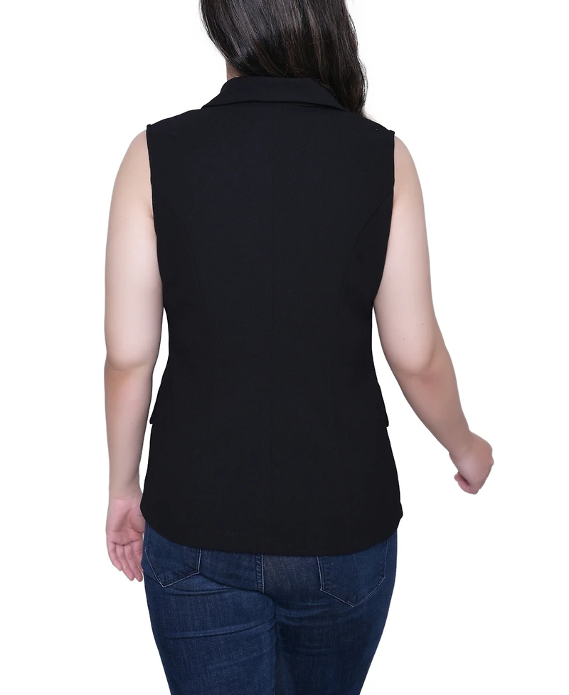 Ny Collection Women's V Neck Sleeveless Scuba Vest