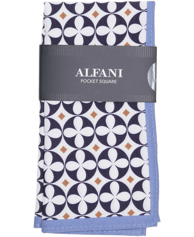 Alfani Men's Marrone Medallion Pocket Square, Macy's Exclusive