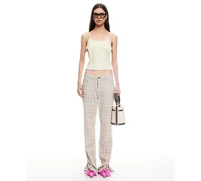 Lioness Women's Alabama Checked Detail Jeans